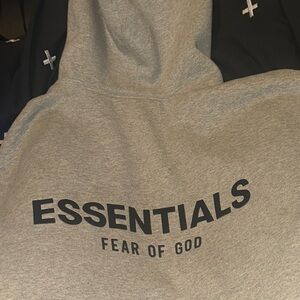 Fear of God Essentials Gray Hoodie